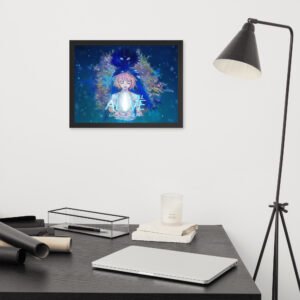 Framed matte paper poster